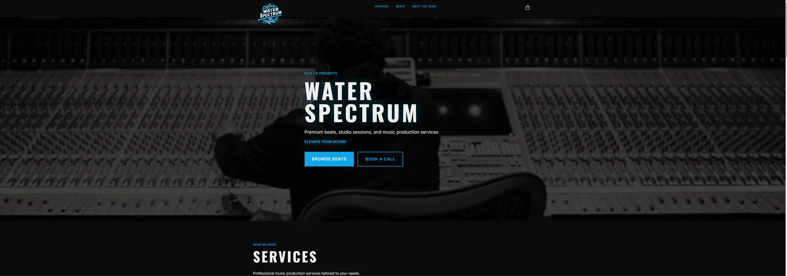 WaterSpectrum website design